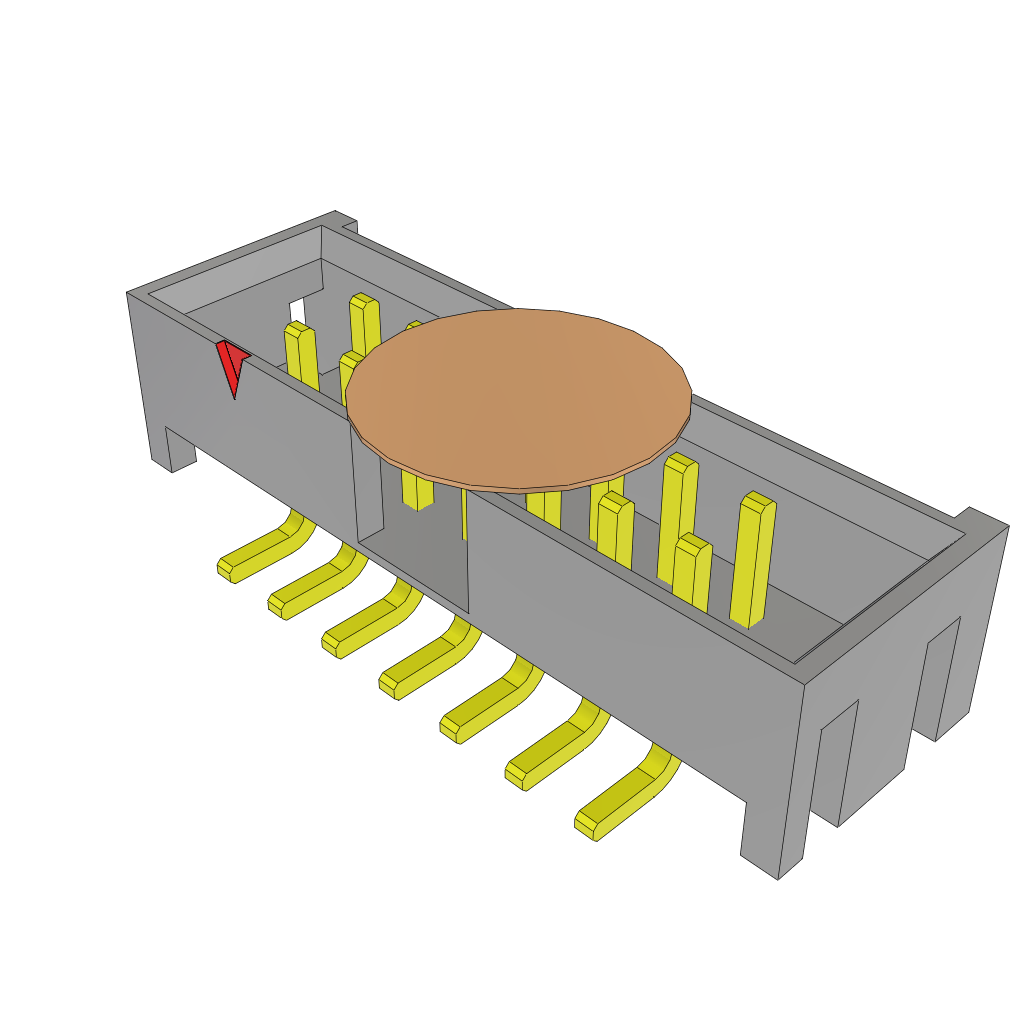 Samtec-STMM-107-02-G-D-SM-K-TR Steckverbinderleisten und Leiterplattenbuchsen Conn Shrouded Header HDR 14 POS 2mm Solder ST SMD T/R