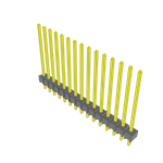 Conn Unshrouded Header HDR 15 POS 2.54mm Solder ST Top Entry Thru-Hole Bulk