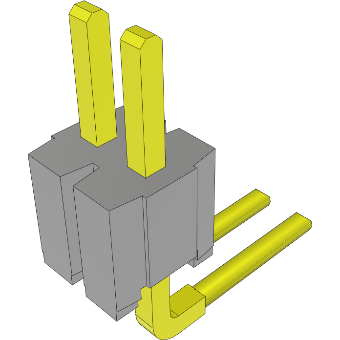Samtec-HTMS-102-02-T-S-RA Steckverbinderleisten und Leiterplattenbuchsen Conn Unshrouded Header HDR 2 POS 1.27mm Solder RA Side Entry Thru-Hole Layer