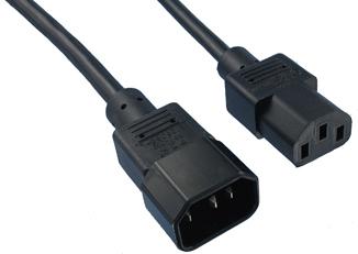 Qualtek Electronics-319004-T01 Cable Assembly AC Power Cable Assembly 2.489m C13 to C14 3 to 3 POS F-M 17AWG