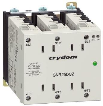 Sensata Technologies-GNR25DCR Relé de estado sólido Relay SSR 28mA 32V DC-IN 25A 600V AC-OUT 8-Pin