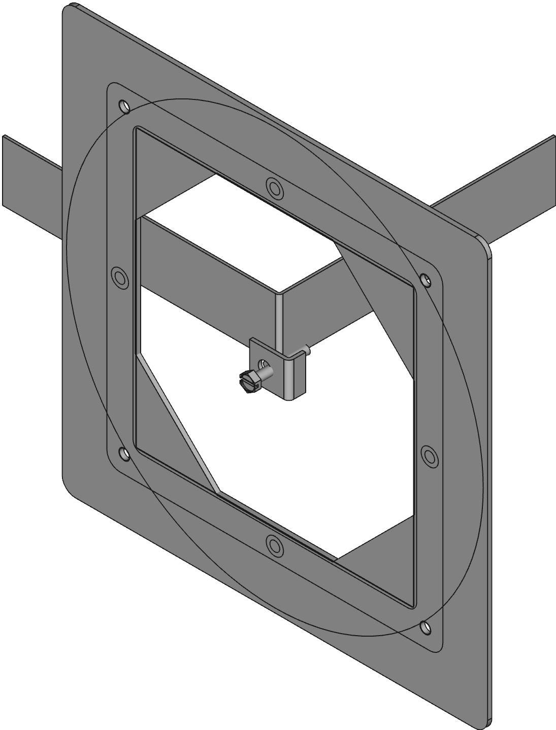 Hammond Manufacturing-1485EV1 Kabelzubehör Cable Accessories Box Entry Swivel Nipple Rectangular Steel Gray
