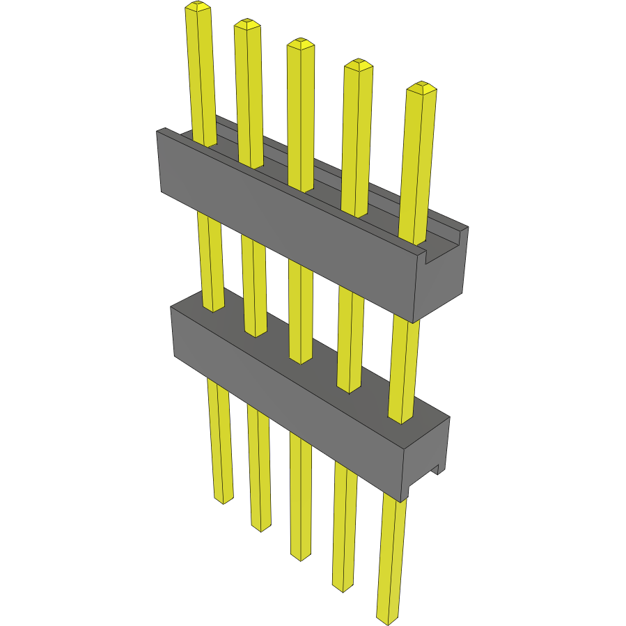 Samtec-EW-05-11-T-S-409 Steckverbinderleisten und Leiterplattenbuchsen Conn Board Stacker HDR 5 POS 2.54mm Solder ST Top Entry Thru-Hole Bulk