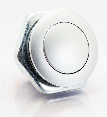 Lumex-W57M-110N Switch Push Button Switch Push Button OFF Mom SPST Flush Round Button 0.01A 12VDC Momentary Panel Mount Solder Lug Bulk