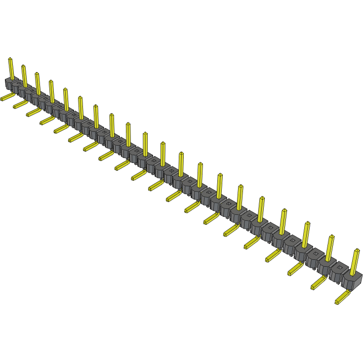 Samtec-TSW-220-08-S-S-RA Steckverbinderleisten und Leiterplattenbuchsen Conn Unshrouded Header HDR 20 POS 5.08mm Solder RA Side Entry Thru-Hole Bulk