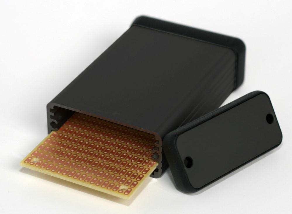 BusBoard Prototype Systems-KBOX1-AC-BK-PR2H null FR4 Proto-board PCB Board with 2 Hole Strip