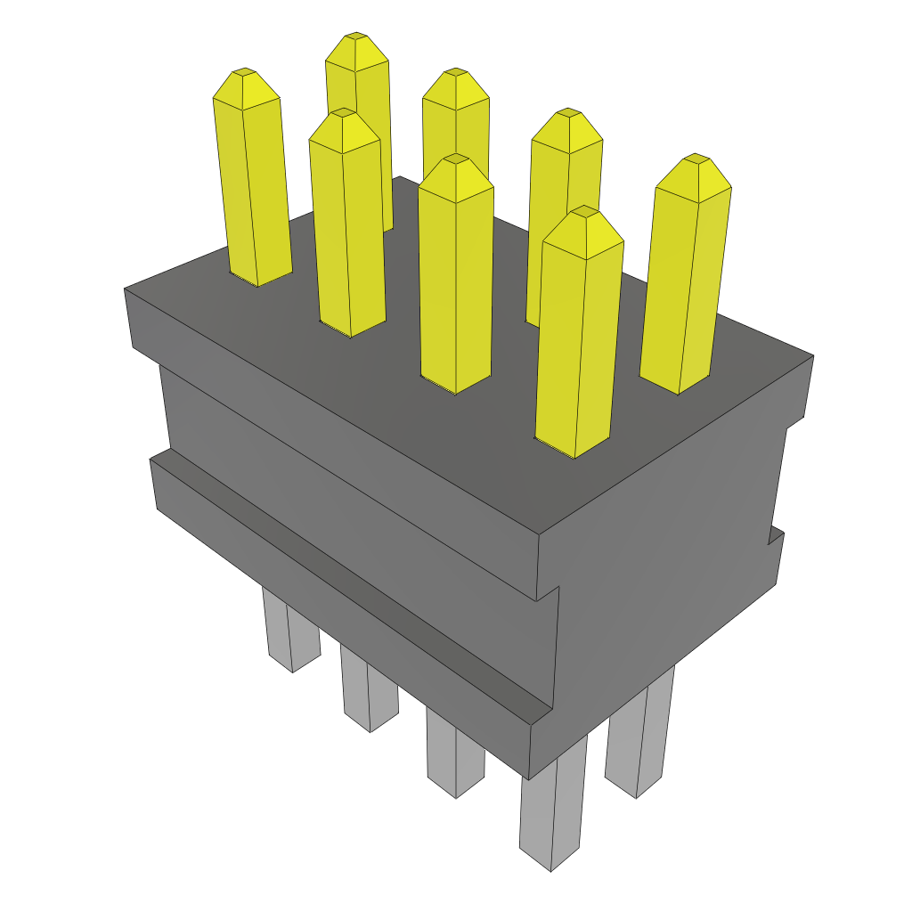 Samtec-FTSH-104-02-L-D Steckverbinderleisten und Leiterplattenbuchsen Conn Unshrouded Header HDR 8 POS 1.27mm Solder ST Top Entry Thru-Hole Layer