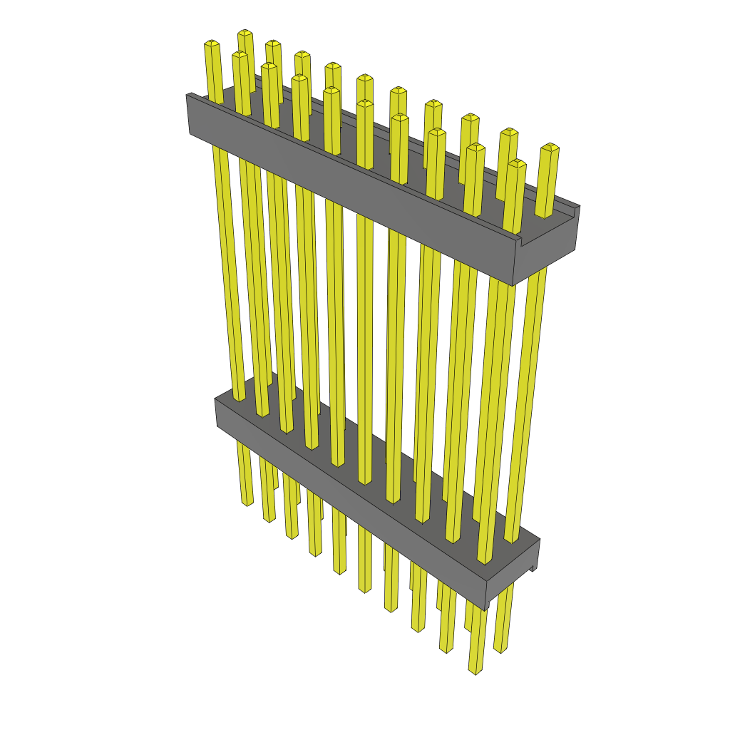 Samtec-ZW-10-14-T-D-1000-300 Steckverbinderleisten und Leiterplattenbuchsen Conn Board Stacker HDR 20 POS 2.54mm Solder ST Top Entry Thru-Hole Bulk