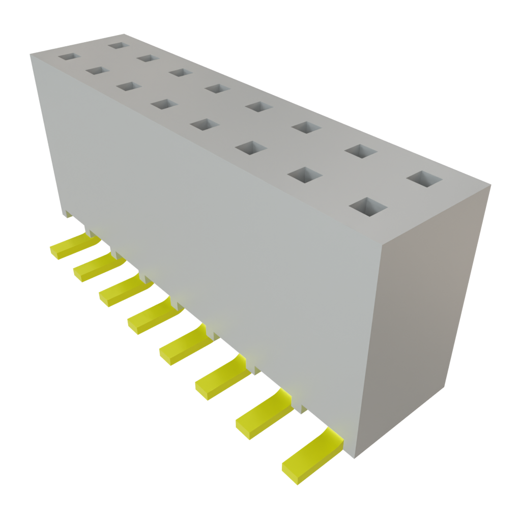Samtec-SSW-108-22-S-D-VS Steckverbinderleisten und Leiterplattenbuchsen Conn Socket Strip SKT 16 POS 2.54mm Solder ST Top Entry SMD Tube