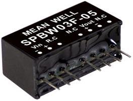MEAN WELL-SPBW03F-03 DC to DC Converter and Switching Regulator Module Module DC-DC 24VIN 1-OUT 3.3V 0.7A 3W 7-Pin SIP Module Tube