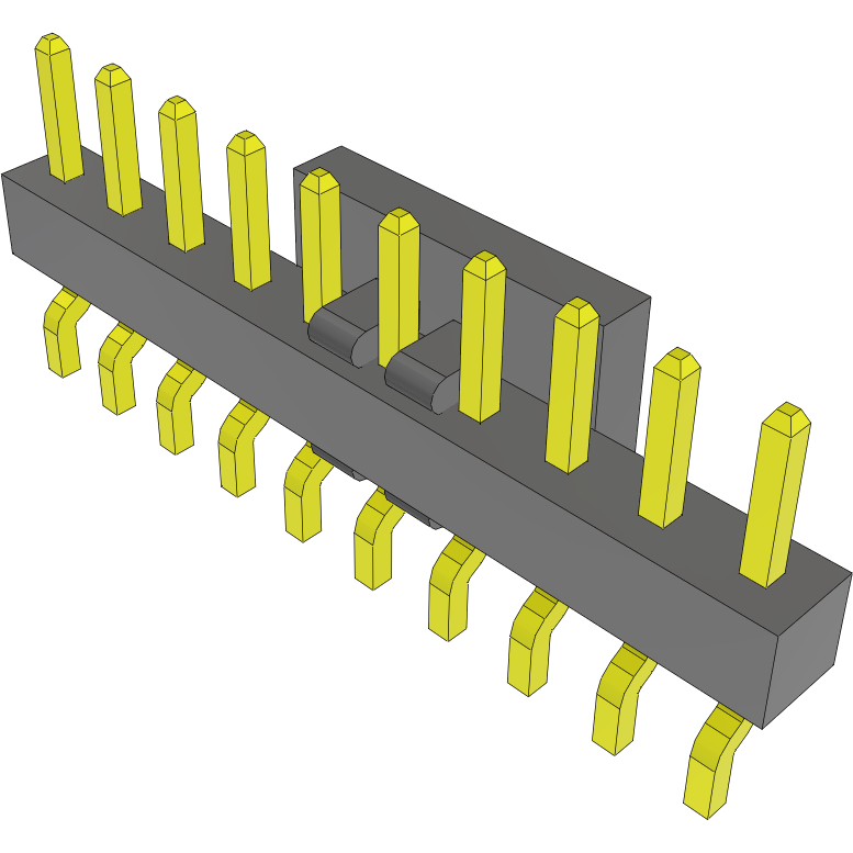 Samtec-MMT-110-01-S-SH-P-TR Steckverbinderleisten und Leiterplattenbuchsen Conn Unshrouded Header HDR 10 POS 2mm Solder RA Side Entry SMD T/R