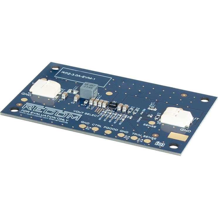 RECOM Power-RPZ-3.0A-EVM-1 Energiemanagement, Entwicklungsplatinen und -kits Evaluation Board for Buck Regulator Module