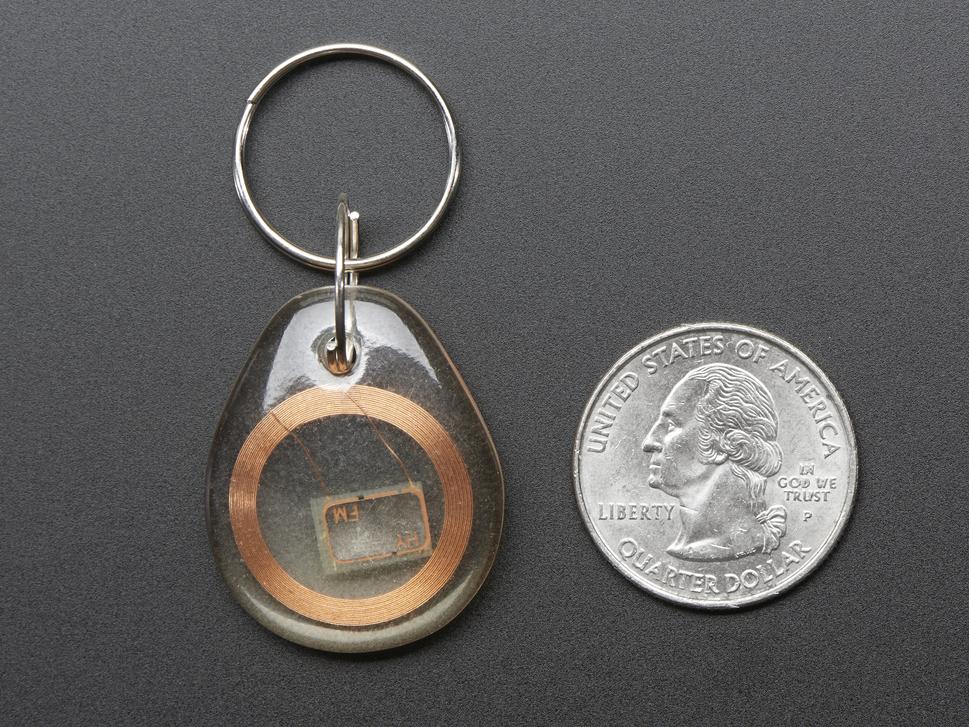Adafruit Industries-363 Tag e transponder NFC/RFID 13.56MHz RFID/NFC Clear Keychain Fob - 1KB