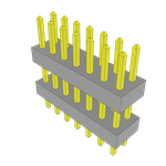Conn Board Stacker HDR 14 POS 2mm Solder ST Top Entry Thru-Hole Bulk