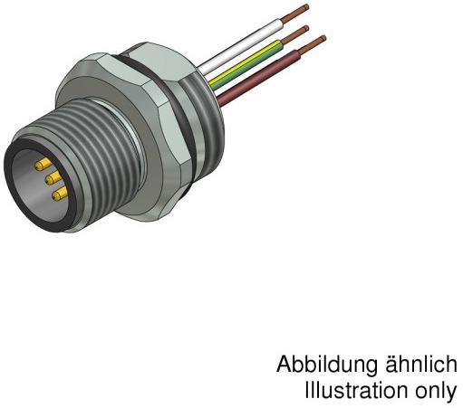CONEC Elektronische Bauelemente GmbH-43-01082 null Cable Assembly PVC 0.5m 24AWG M12 Circular 4 POS M
