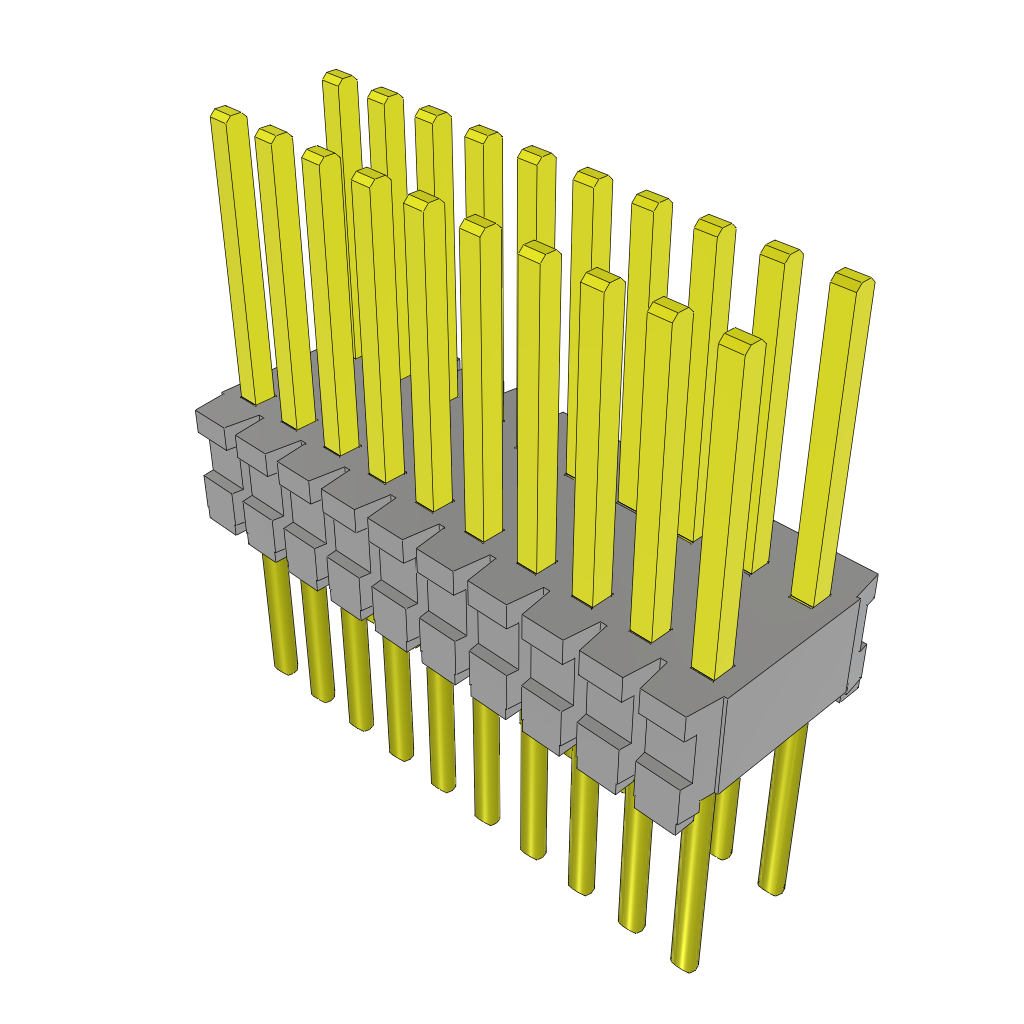 Samtec-TMS-110-21-S-D Steckverbinderleisten und Leiterplattenbuchsen Conn Unshrouded Header HDR 20 POS 1.27mm Solder ST Top Entry Thru-Hole Tube