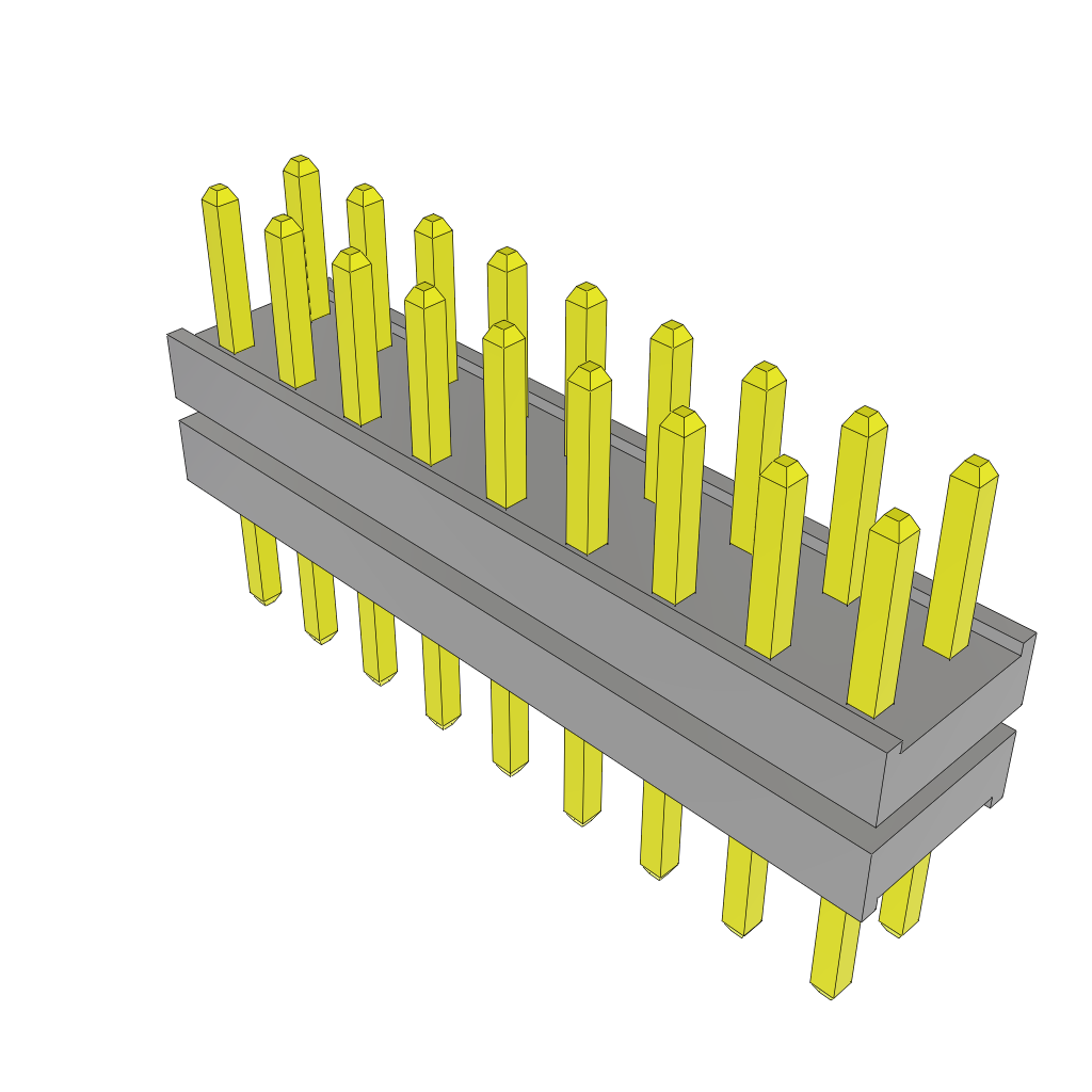 Samtec-TW-09-11-S-D-140-130 Steckverbinderleisten und Leiterplattenbuchsen Conn Board Stacker HDR 18 POS 2mm Solder ST Top Entry Thru-Hole Bulk