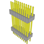 Conn Board Stacker HDR 20 POS 1.27mm Solder ST Thru-Hole Tube