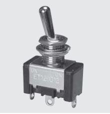 NIDEC Copal Electronics-ET610N13-Z Switch Toggle Switch Toggle ON ON 6PDT Round Lever Solder 10A 250VAC Panel Mount with Frame