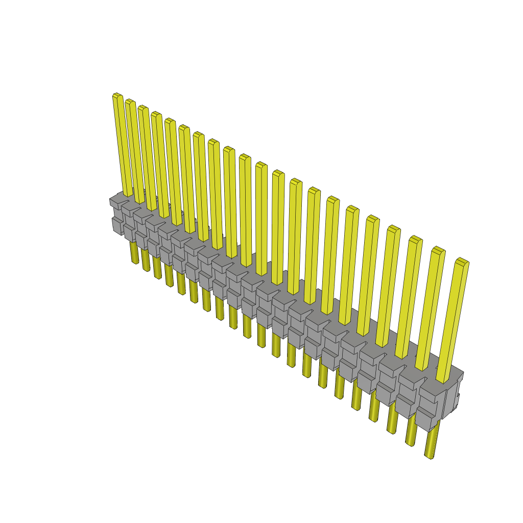 Samtec-TMS-121-53-L-S Steckverbinderleisten und Leiterplattenbuchsen Conn Unshrouded Header HDR 21 POS 1.27mm Solder ST Top Entry Thru-Hole Tube