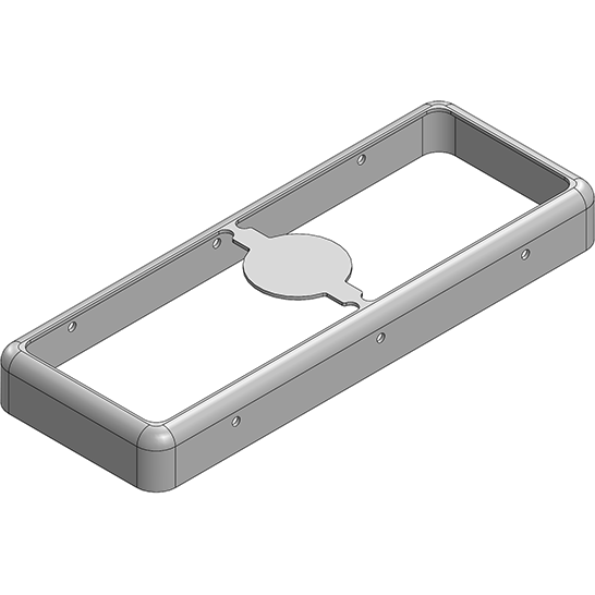 Masach Tech-MS466-10F-NS null 46.6 x 17.3 x 5mm Two-piece Drawn-Seamless RF Shield/EMI Shield FRAME (Nickel-Silver)
