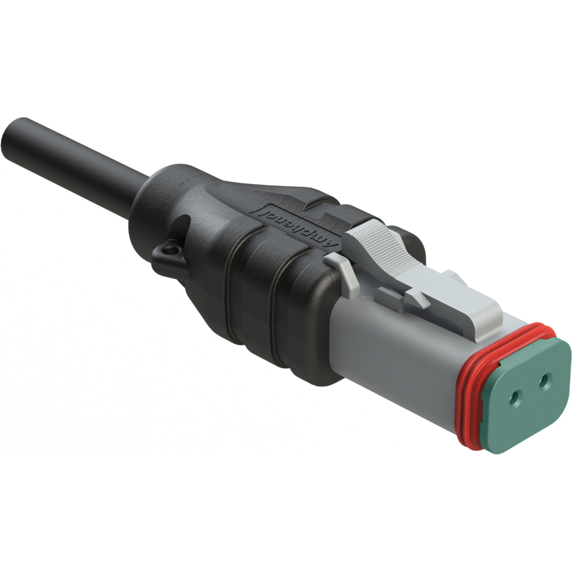 Amphenol-AT06GY-2S-N-TPE-M1 Andere Kabelbaugruppen Cable Assembly Molded 1m 18AWG Wire to Board 2 POS F Box