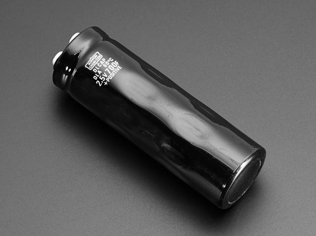 Adafruit Industries-1885 Capacitor eléctrico de doble capa - Supercapacitores Cap Super 700F 2.5V (105 X 135mm)