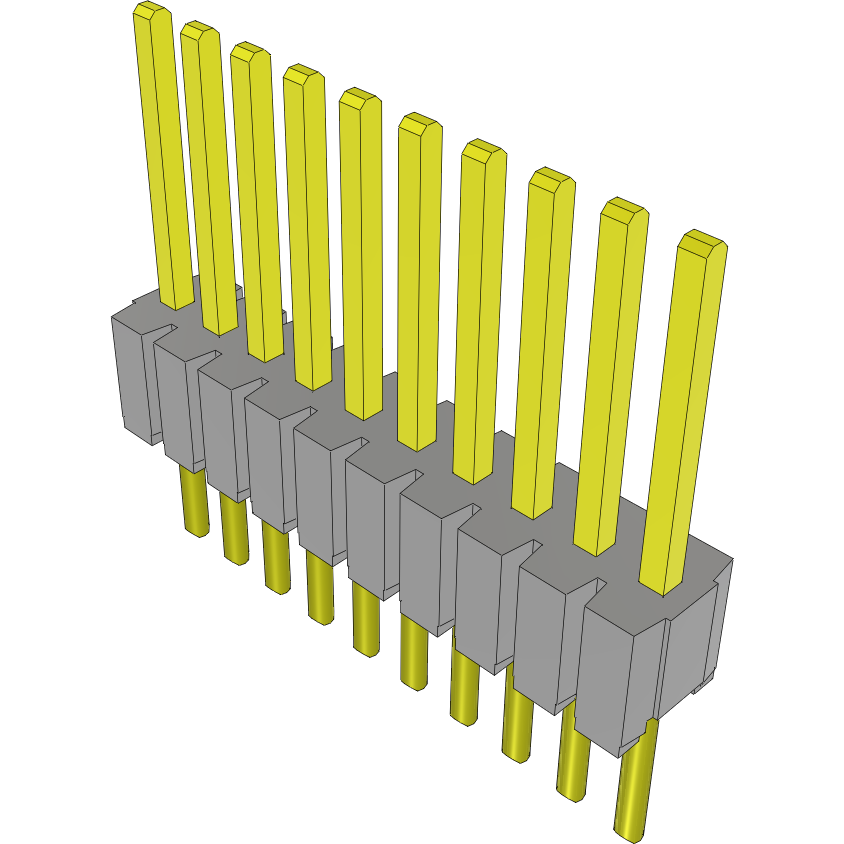 Samtec-HTMS-110-01-G-S Steckverbinderleisten und Leiterplattenbuchsen Conn Unshrouded Header HDR 10 POS 1.27mm Solder ST Top Entry Thru-Hole Tube