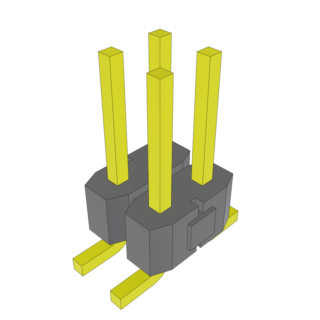 Samtec-TSM-102-01-TM-DV-TR Steckverbinderleisten und Leiterplattenbuchsen Conn Unshrouded Header HDR 4 POS 2.54mm Solder ST Top Entry SMD T/R