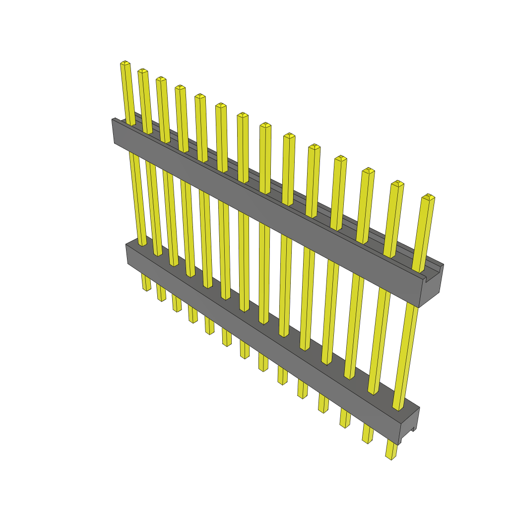 Samtec-ZW-14-12-S-S-665-140 Piastre connettori e prese PCB Conn Board Stacker HDR 14 POS 2.54mm Solder ST Top Entry Thru-Hole Bulk