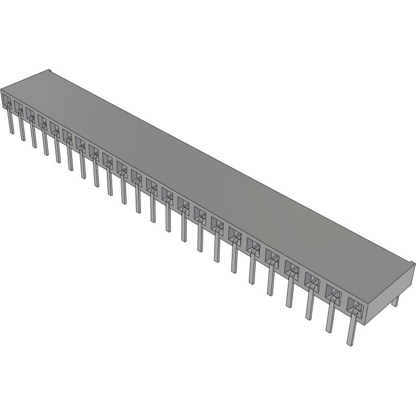 Samtec-BCS-123-L-S-HE Steckverbinderleisten und Leiterplattenbuchsen Conn Socket Strip SKT 23 POS 2.54mm Solder RA Side Entry Thru-Hole TIGER CLAW™ Tube