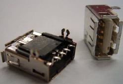 Amphenol Communications Solutions-87583-2010RPLF Connector USB USB 2.0, Input Output Connectors, Receptacle, Type A, Standard, Right Angle, Surface Mount, Single Deck, 4 Positions