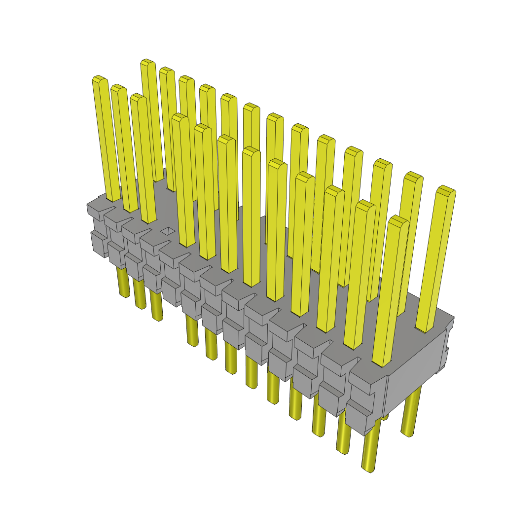 Samtec-TMS-113-01-S-D-020 Connector Headers and PCB Receptacles Conn Unshrouded Header HDR 26 POS 1.27mm Solder ST Top Entry Thru-Hole Tube