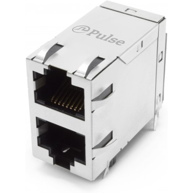 Pulse Electronics Corporation-JXC0-1015NL Steckverbinder, Telefon und Telekommunikation Conn RJ-45 RCP 16 POS 1.27mm Solder RA Thru-Hole 20 Terminal 2 Port