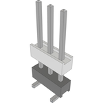 Conn Board Stacker HDR 3 POS 2.54mm Solder ST Top Entry SMD Layer