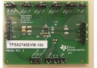 Texas Instruments-TPS62740EVM-186 Energiemanagement, Entwicklungsplatinen und -kits TPS62740 DC to DC Converter and Switching Regulator Chip 1.8V to 3.3V Output Evaluation Board