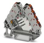 PHOENIX CONTACT-PTRVB 4-FI /RD Connector Terminal Blocks Conn Potential Distributor 2 POS Spring Clamp DIN Rail 17.5A