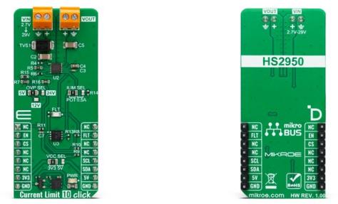 MikroElektronika-MIKROE-5938 Kits et outils de développement Current Limit 10 Click Board with I2C Interface