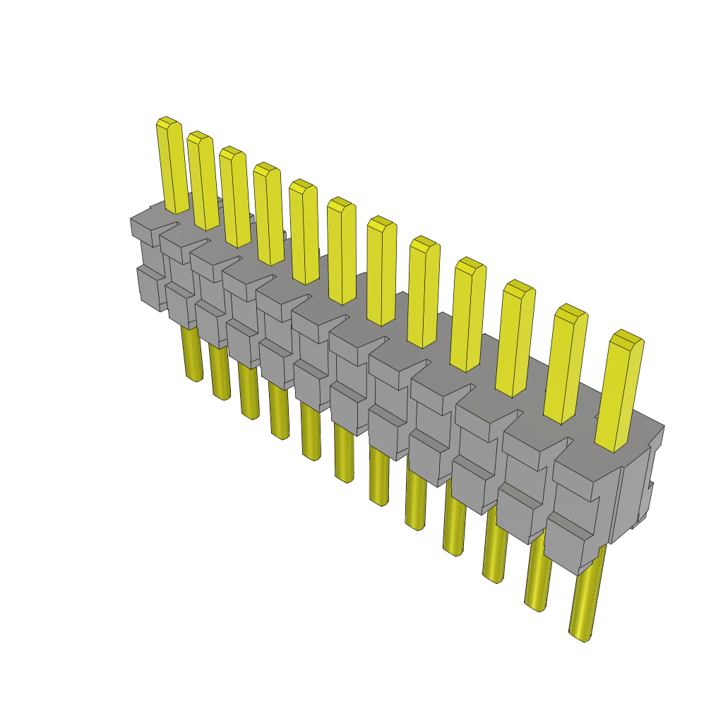 Samtec-TMS-112-02-T-S Piastre connettori e prese PCB Conn Unshrouded Header HDR 12 POS 1.27mm Solder ST Top Entry Thru-Hole Tube