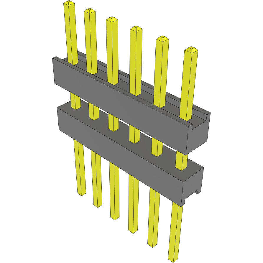 Samtec-EW-06-10-F-S-300 Piastre connettori e prese PCB Conn Board Stacker HDR 6 POS 2.54mm Solder ST Top Entry Thru-Hole Bulk