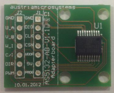 ams OSRAM-AS5132-SS_EK_AB Sensor Development Boards and Kits AS5132 Angular and Linear Position Sensor Adapter Board