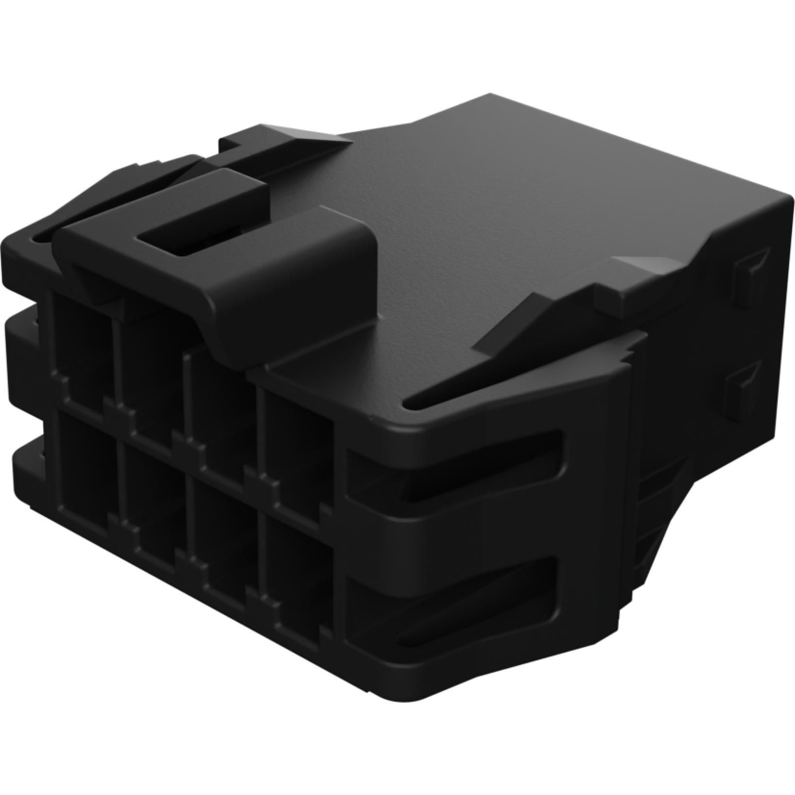 Molex-2169453108 Gaine de câblage de raccordement discret Conn Housing PL 8Power POS 3.5mm Crimp ST Panel Mount Black Ultra-Fit Bag