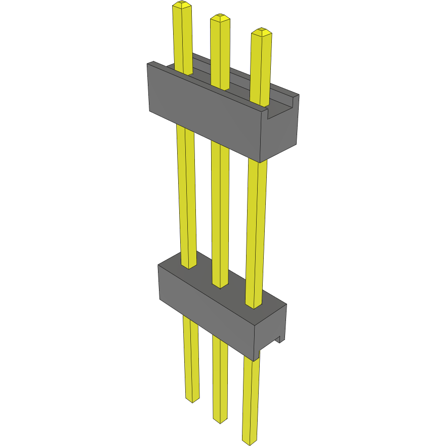 Samtec-EW-03-12-L-S-580 Steckverbinderleisten und Leiterplattenbuchsen Conn Board Stacker HDR 3 POS 2.54mm Solder ST Top Entry Thru-Hole Bulk