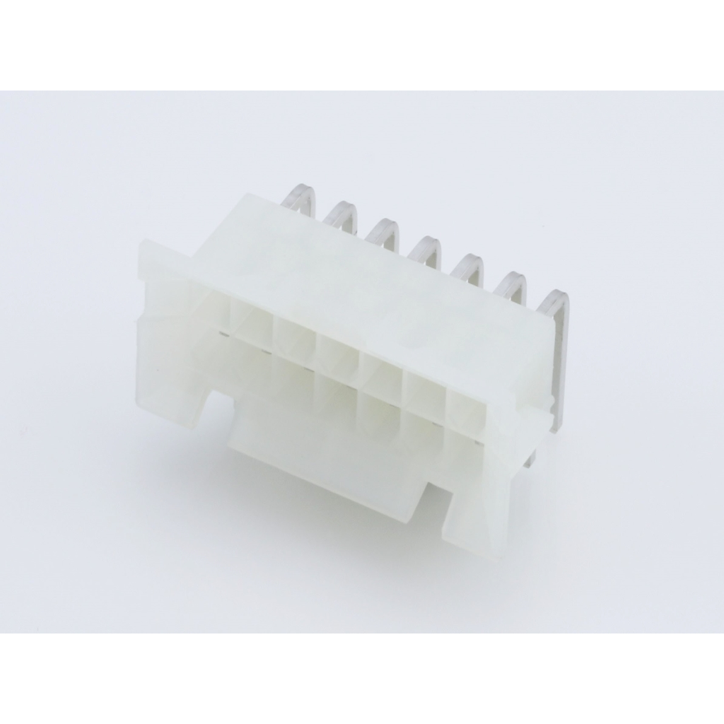 Molex-15-24-6140 Connector Power Conn Power M 14 POS 4.2mm Solder RA Thru-Hole 14 Terminal 1 Port Mini-Fit® BMI Tray