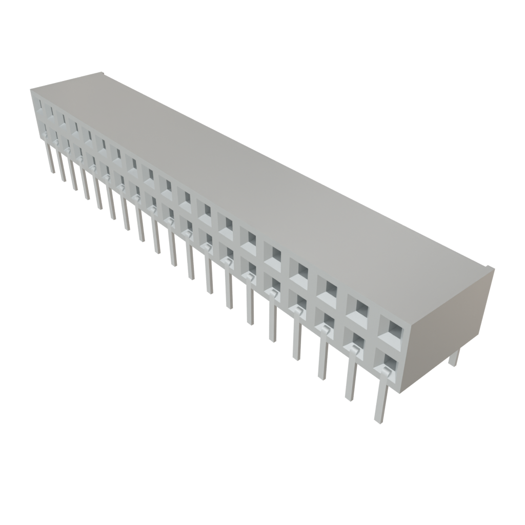 Samtec-BCS-119-L-D-HE Steckverbinderleisten und Leiterplattenbuchsen Conn Socket Strip SKT 38 POS 2.54mm Solder RA Side Entry Thru-Hole TIGER CLAW™ Tube