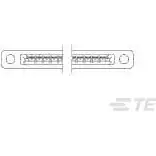 TE Connectivity-485897-2 Einzeladersteckverbinder, Gehäuse Conn Housing RCP 4 POS 2.54mm ST Panel Mount Black Package