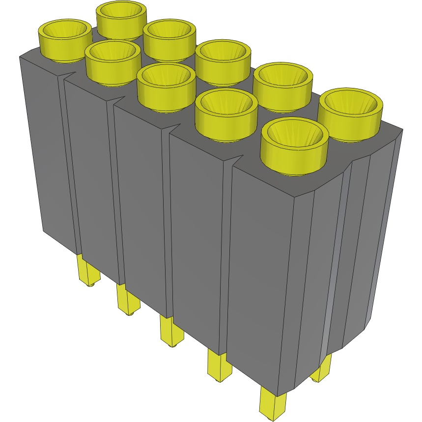 Samtec-ESD-105-G-03 Connector Headers and PCB Receptacles Conn Socket Strip SKT 10 POS 2.54mm Solder ST Top Entry Thru-Hole Bulk
