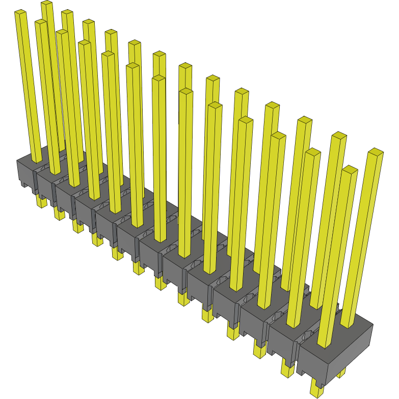 Samtec-HMTSW-113-09-S-D-540 Steckverbinderleisten und Leiterplattenbuchsen Conn Unshrouded Header HDR 26 POS 2.54mm Solder ST Top Entry Thru-Hole Bulk