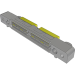 Conn Micro High Speed Socket Strip SKT 100 POS 2.03mm/0.635mm Solder RA Side Entry SMD/Thru-Hole Tray