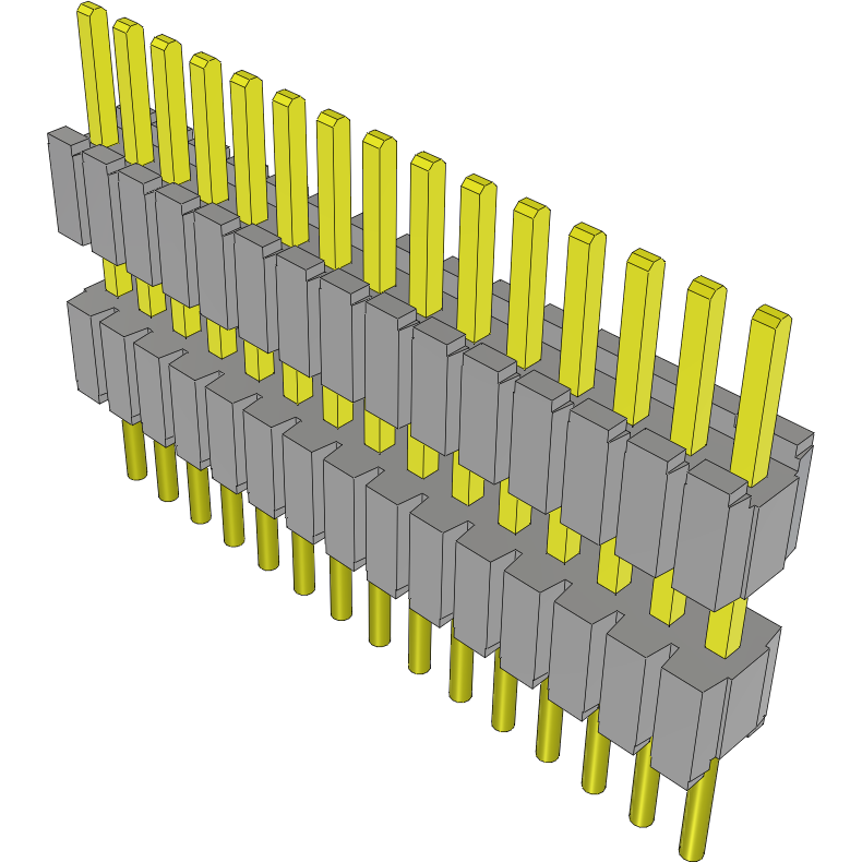 Samtec-DWM-15-53-G-S-275 Steckverbinderleisten und Leiterplattenbuchsen Conn Board Stacker HDR 15 POS 1.27mm Solder ST Thru-Hole Tube